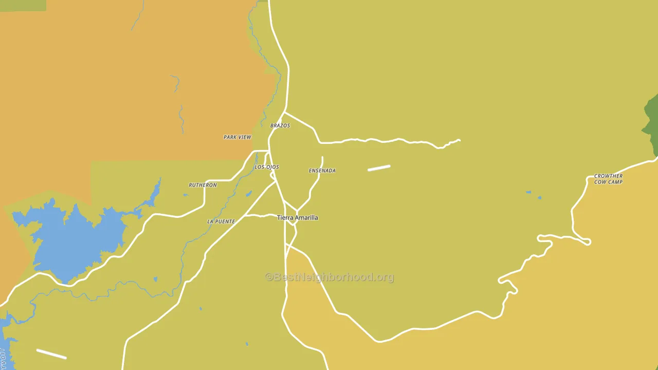 Tierra Amarilla, NM block-group voter-turnout map