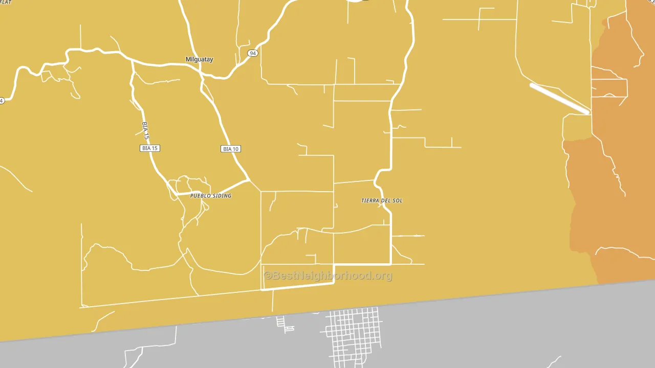 Tierra del Sol, CA block-group voter-turnout map