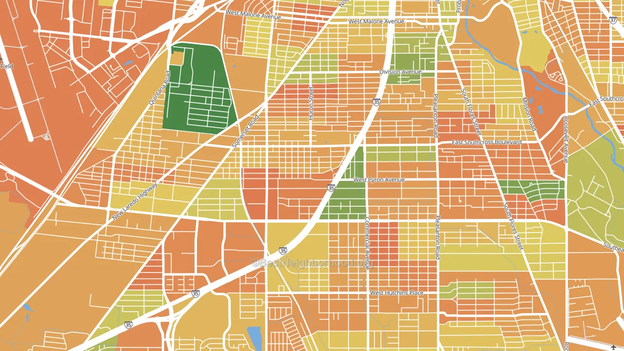 Tierra Linda, San Antonio, TX block-group voter-turnout map