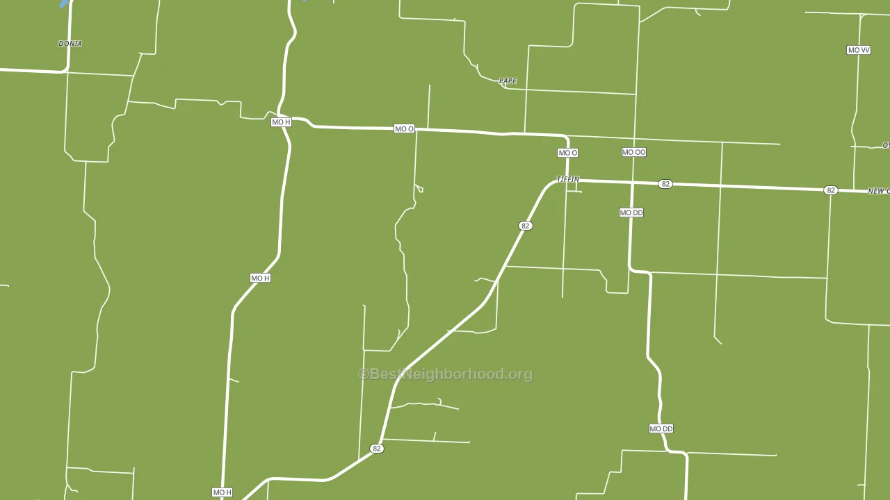 Tiffin, MO block-group voter-turnout map