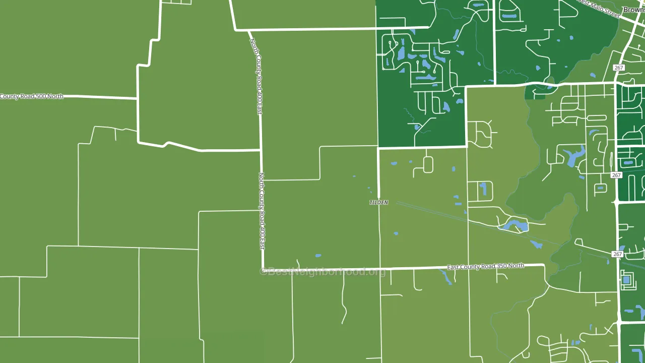 Tilden, IN block-group voter-turnout map