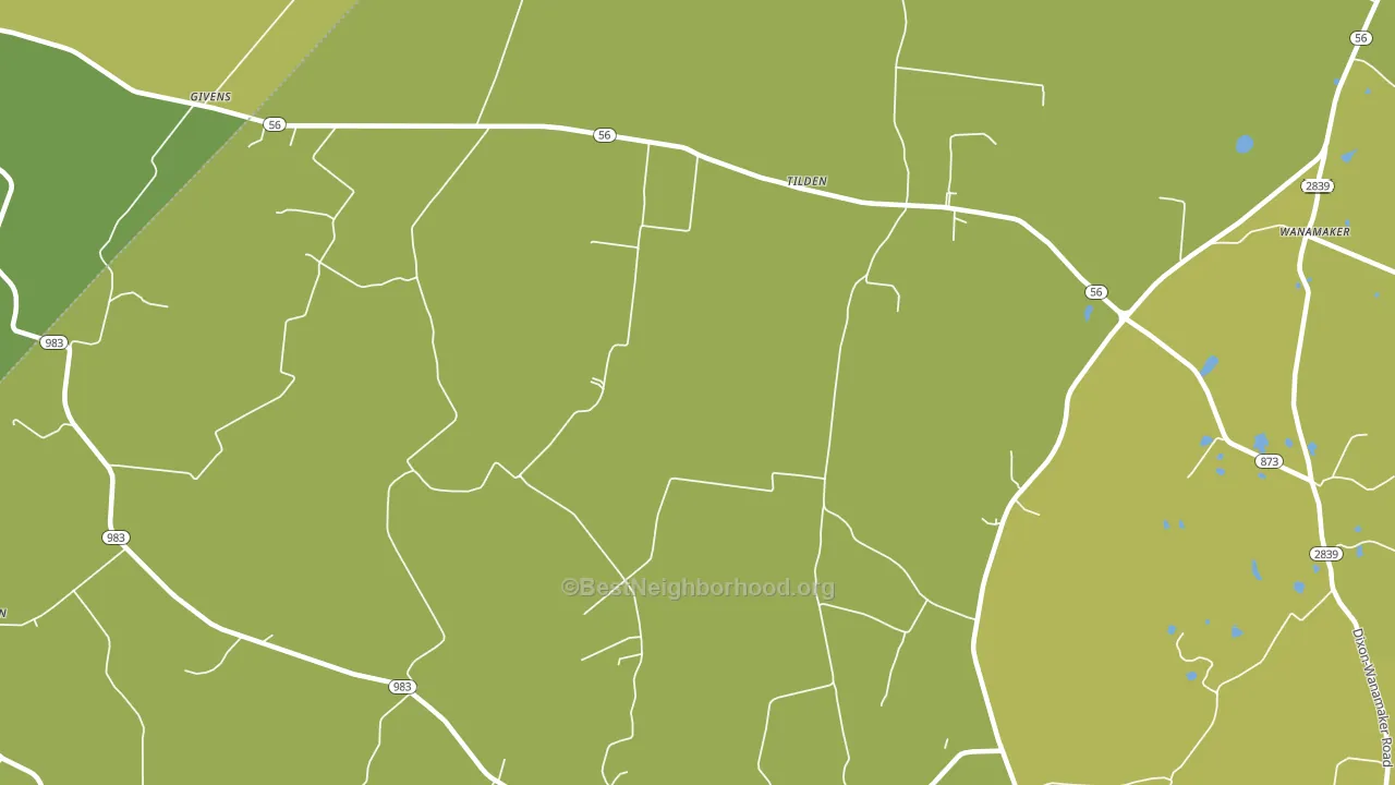 Tilden, KY block-group voter-turnout map