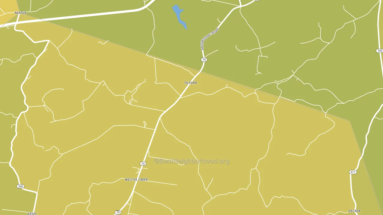 Tilford, KY block-group voter-turnout map