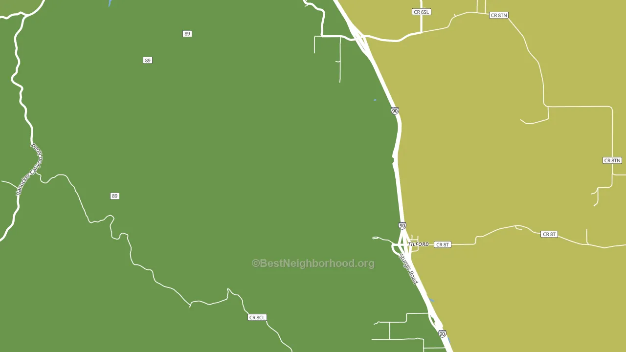 Tilford, SD block-group voter-turnout map