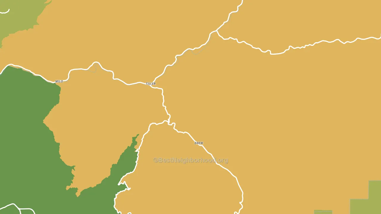Tiller, OR block-group voter-turnout map