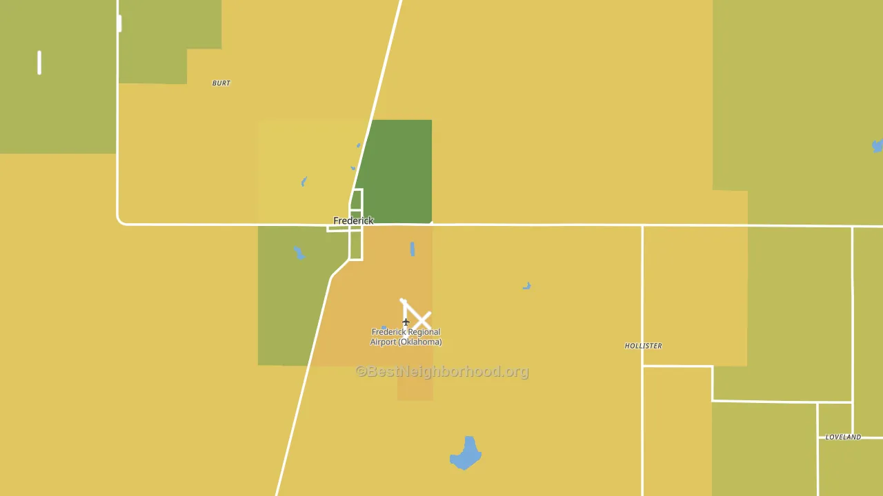 Tillman County, OK block-group voter-turnout map