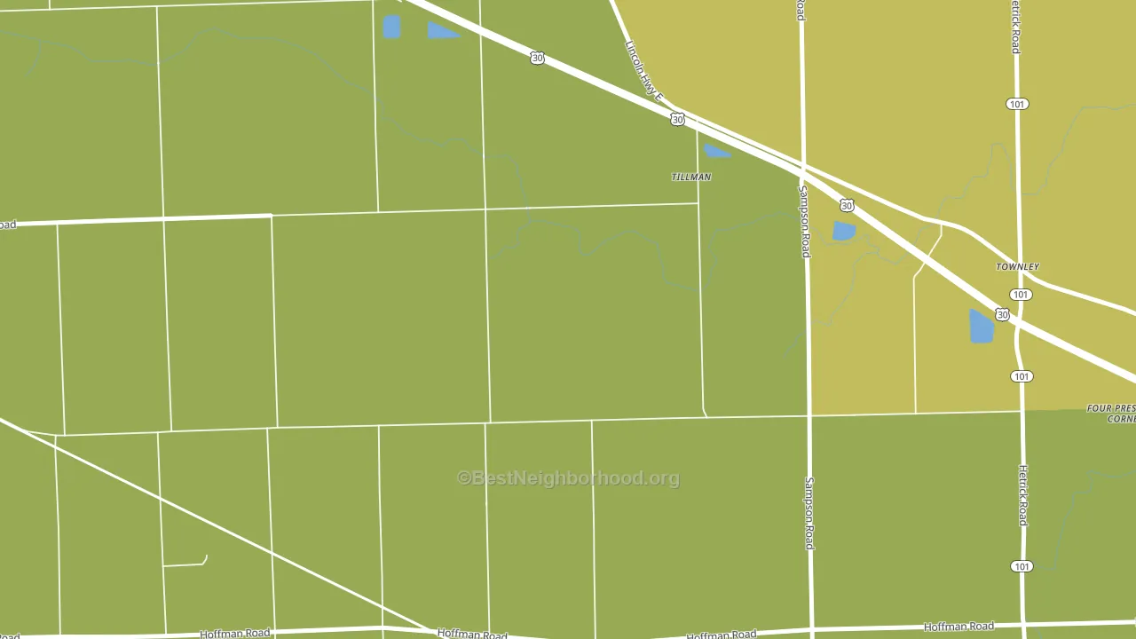 Tillman, IN block-group voter-turnout map