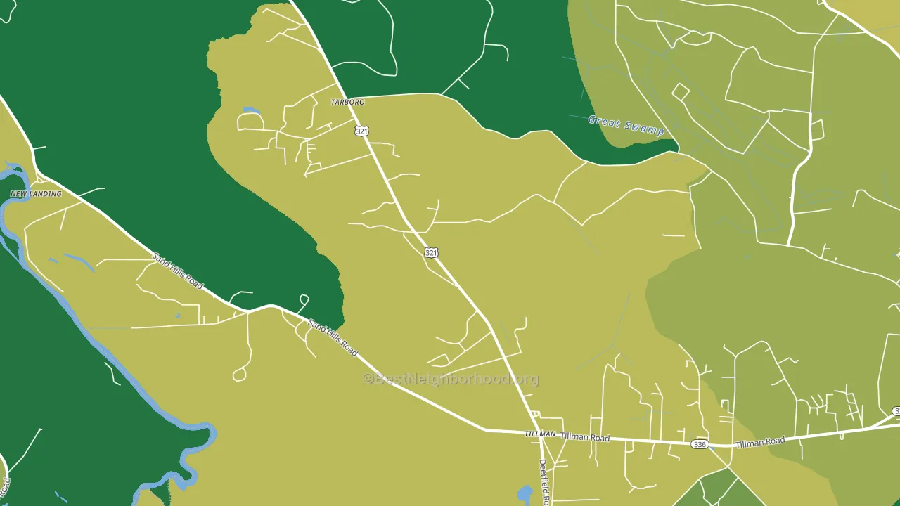 Tillman, SC block-group voter-turnout map