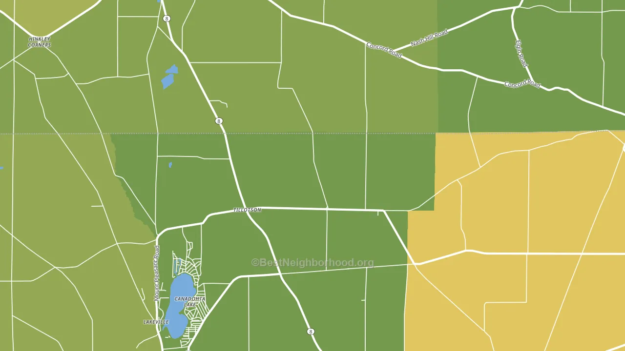 Tillotson, PA block-group voter-turnout map