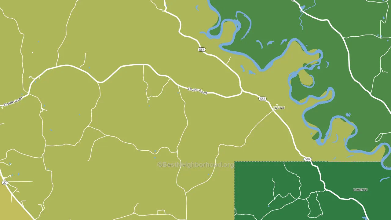 Tilton, MS block-group voter-turnout map