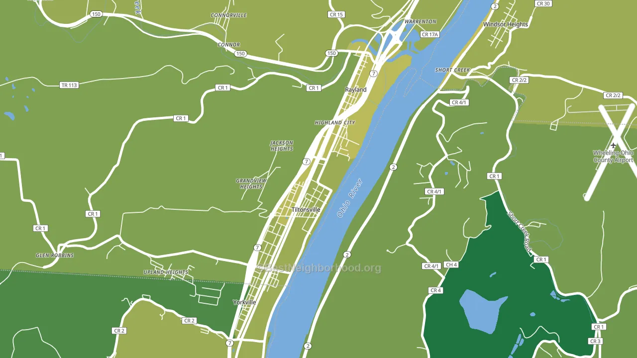 Tiltonsville, OH block-group voter-turnout map