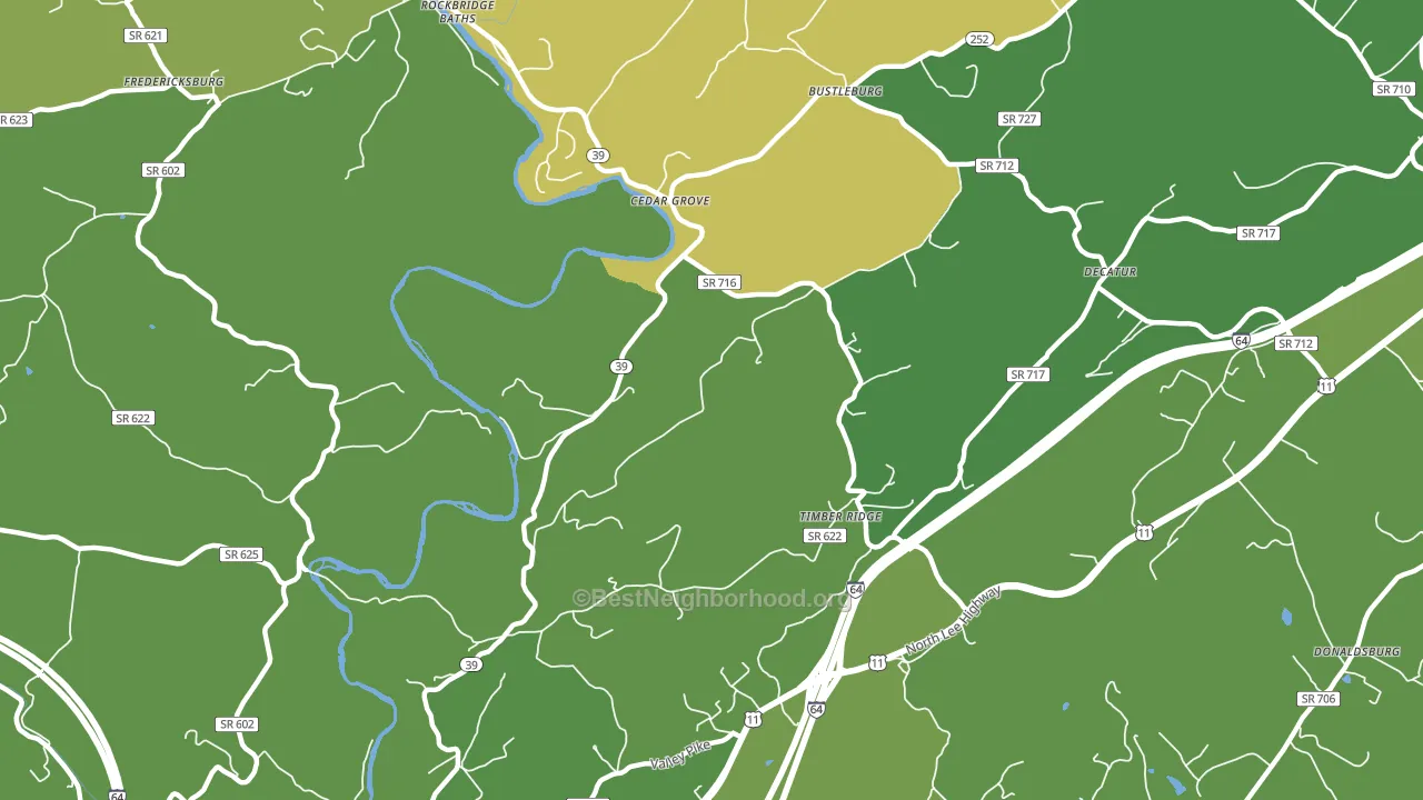 Timber Ridge, VA block-group voter-turnout map