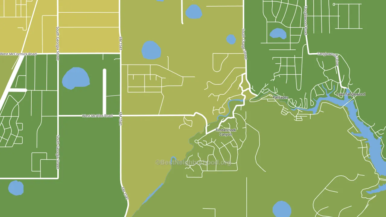 Timbercreek Canyon, TX block-group voter-turnout map