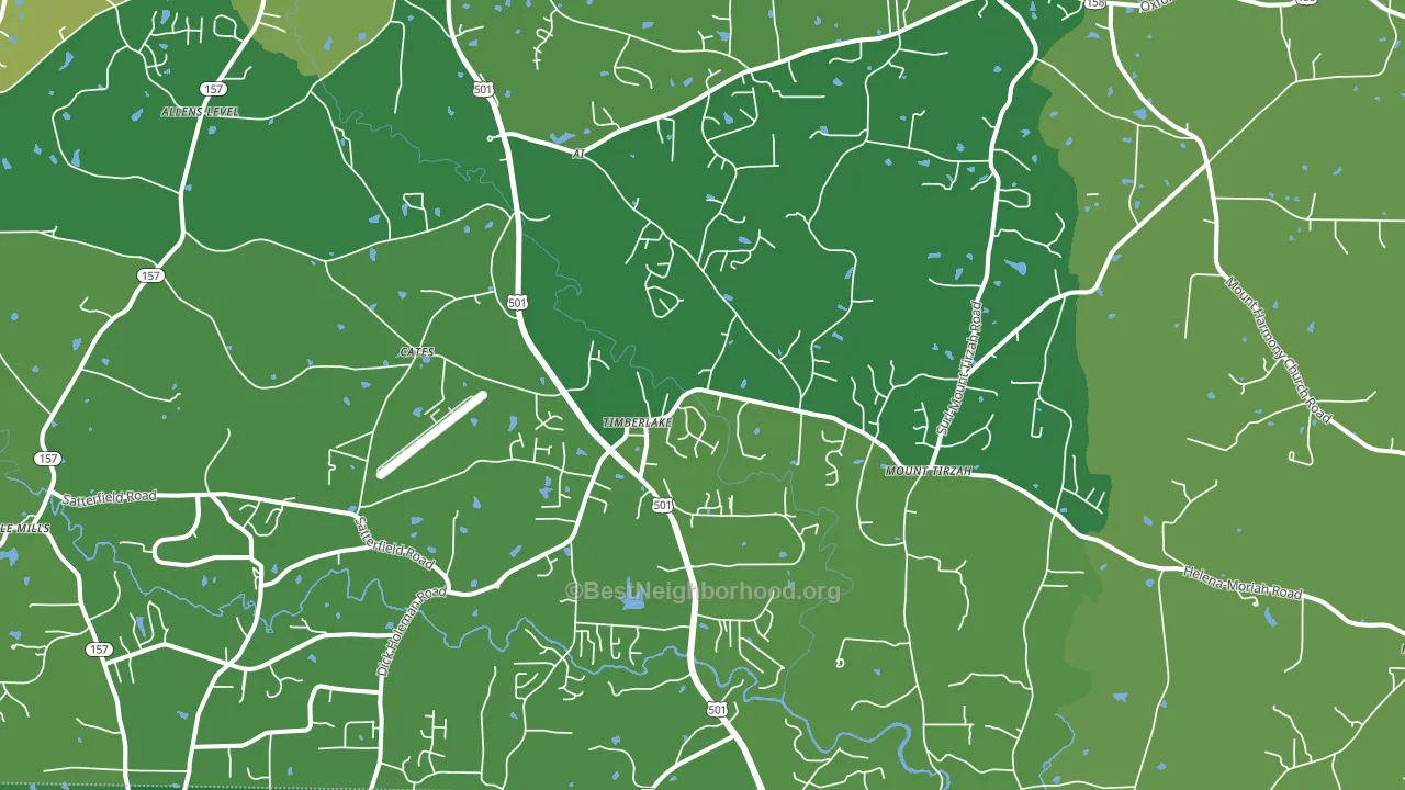 Timberlake, NC block-group voter-turnout map