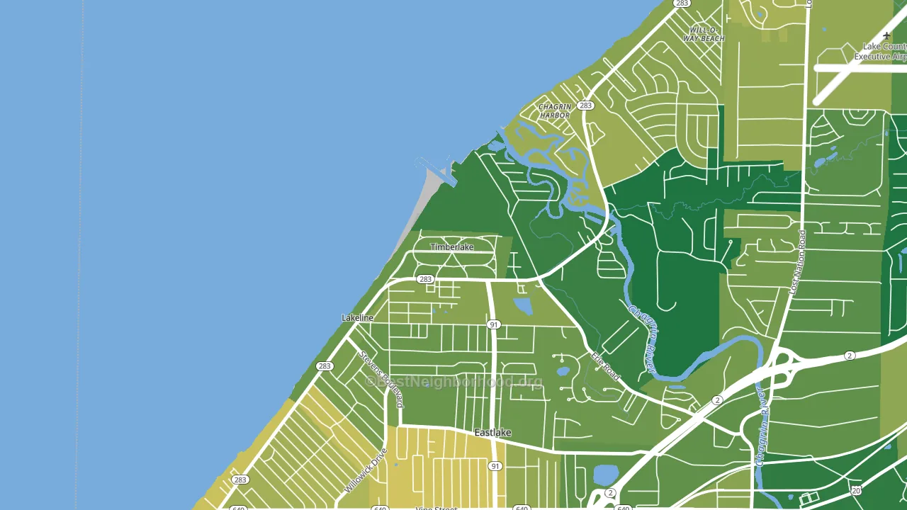Timberlake, OH block-group voter-turnout map
