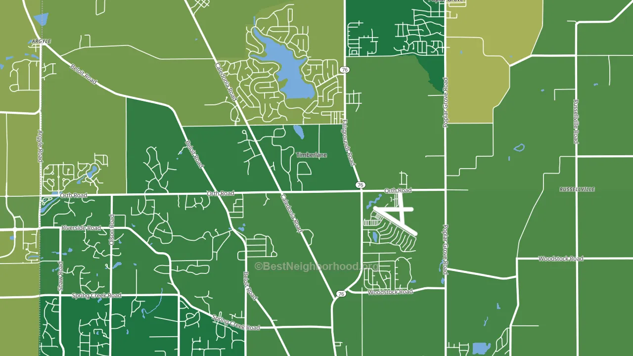 Timberlane, IL block-group voter-turnout map