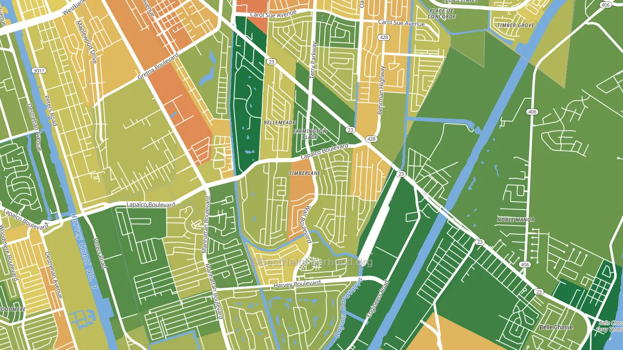 Timberlane, LA block-group voter-turnout map