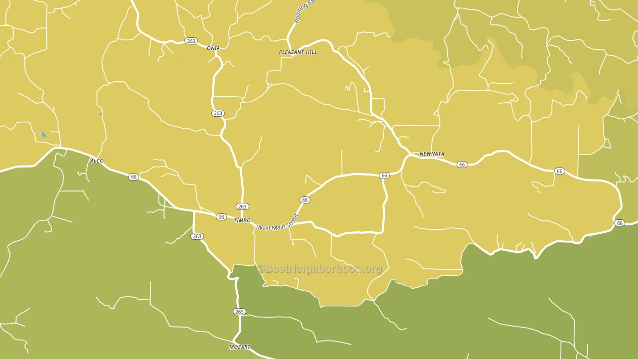 Timbo, AR block-group voter-turnout map