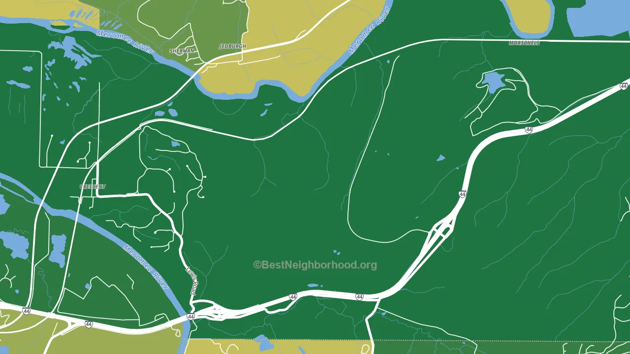 Times Beach, MO block-group voter-turnout map
