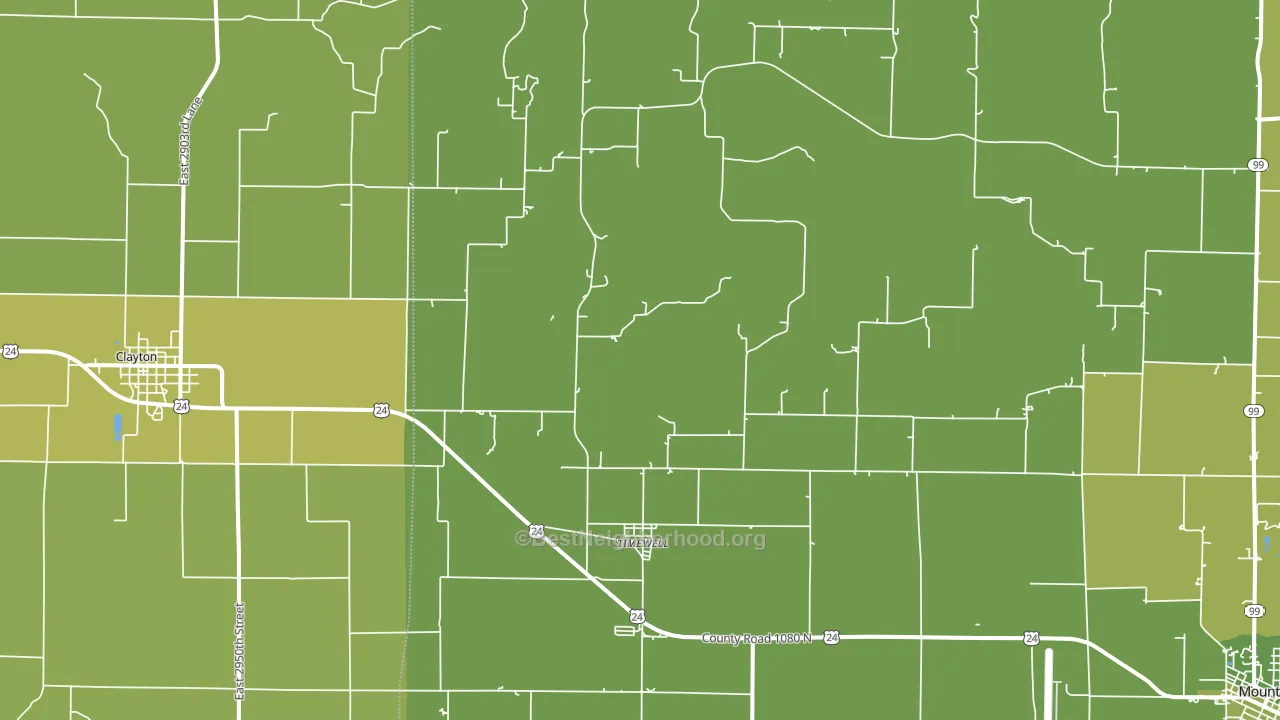 Timewell, IL block-group voter-turnout map