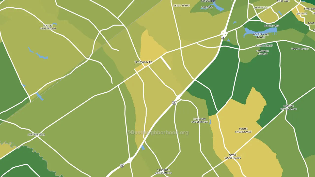 Timmonsville, SC block-group voter-turnout map