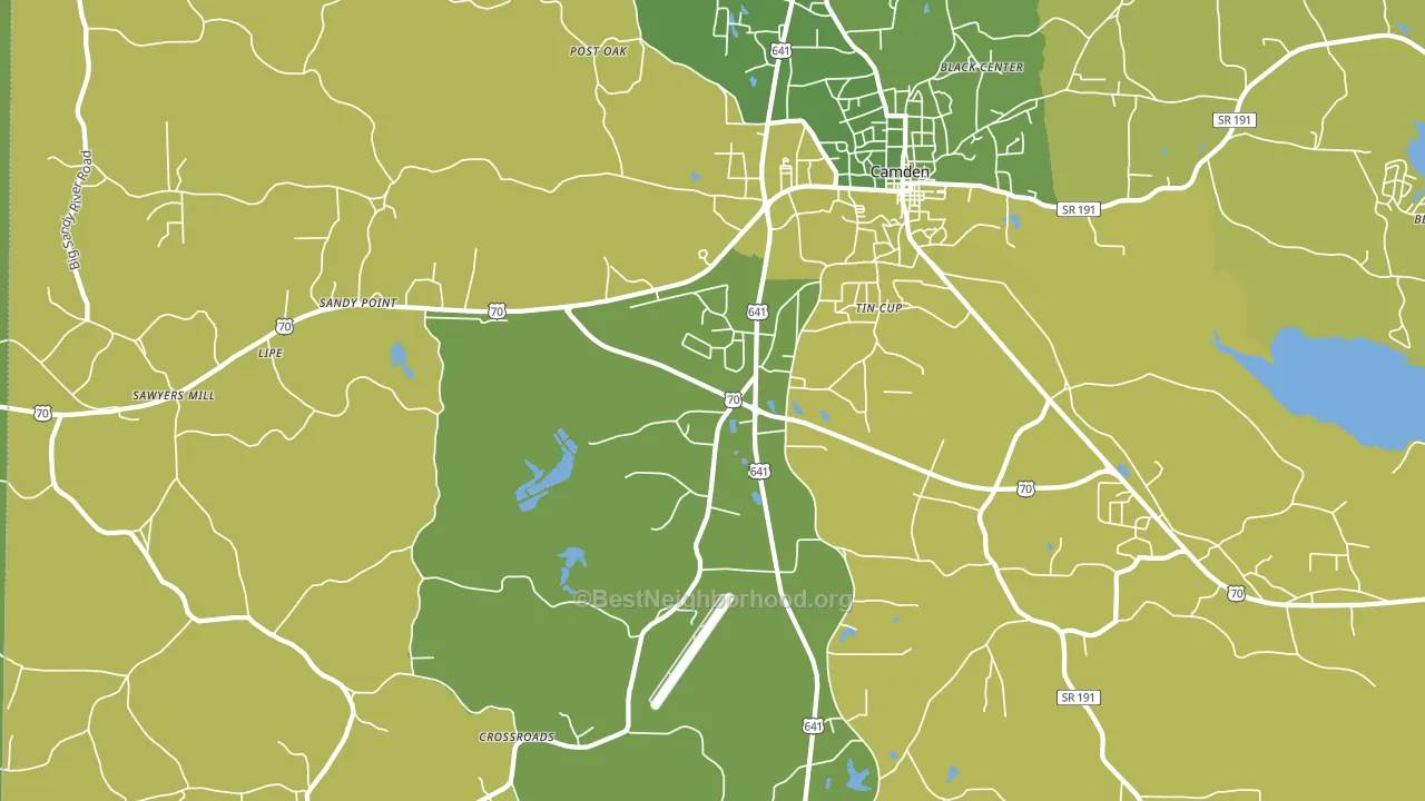 Tin Cup, TN block-group voter-turnout map