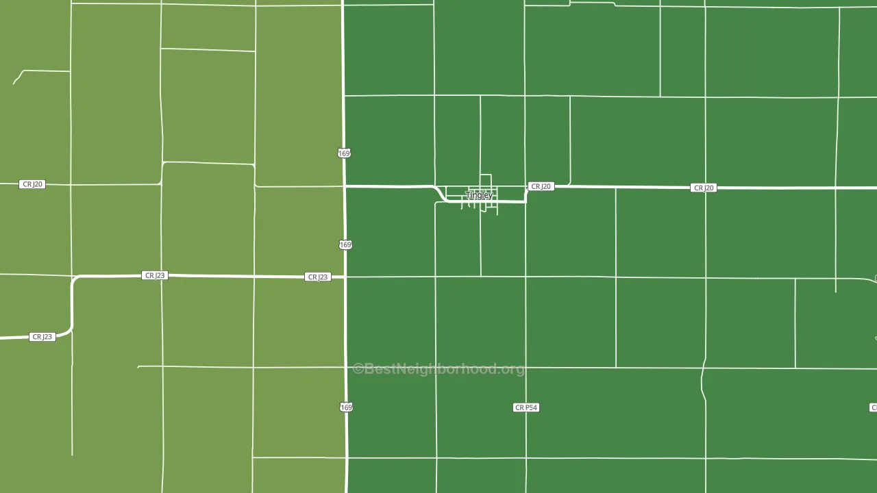 Tingley, IA block-group voter-turnout map