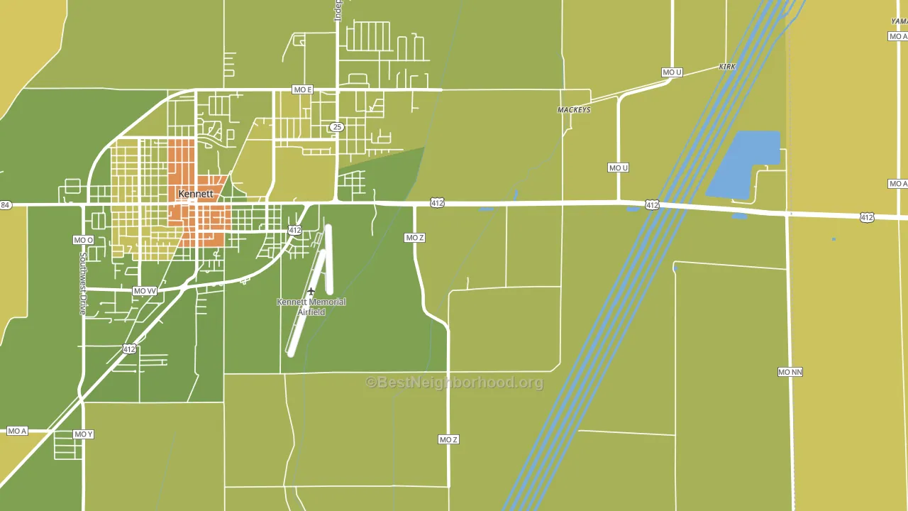 Tinkerville, MO block-group voter-turnout map