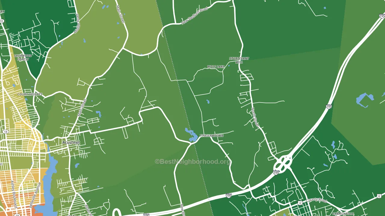 Tinkhamtown, MA block-group voter-turnout map