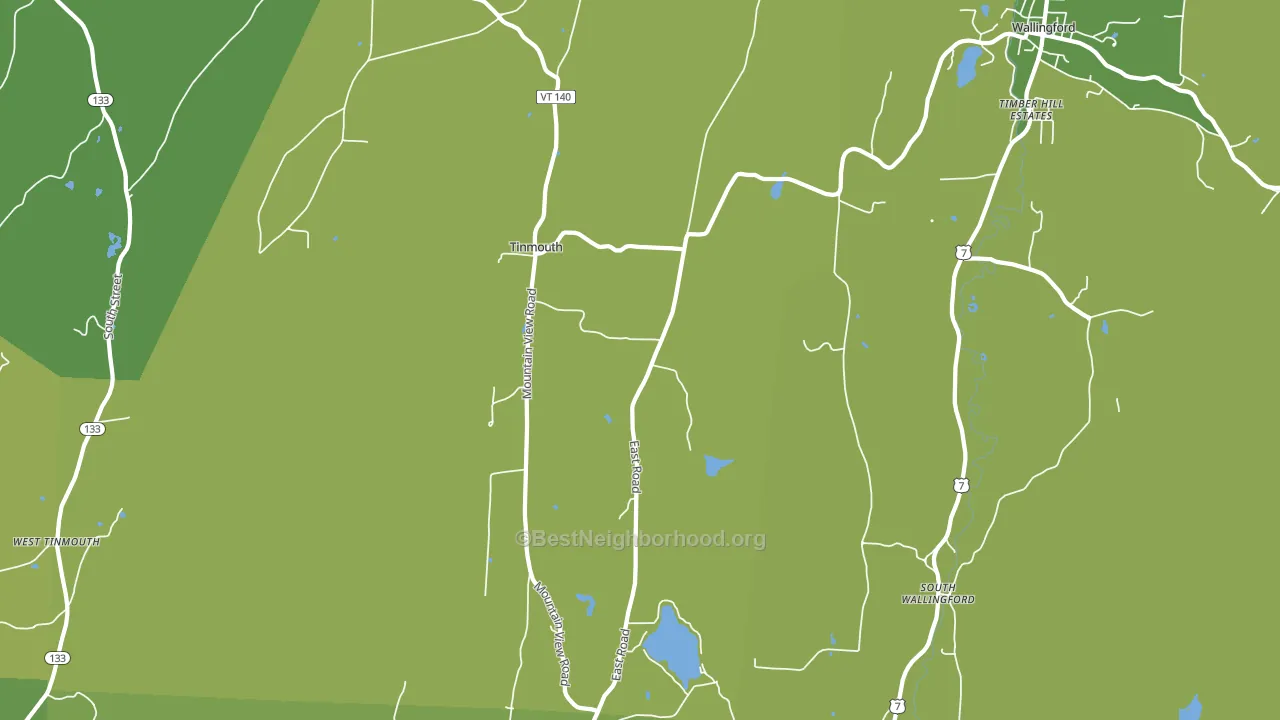 Tinmouth, VT block-group voter-turnout map