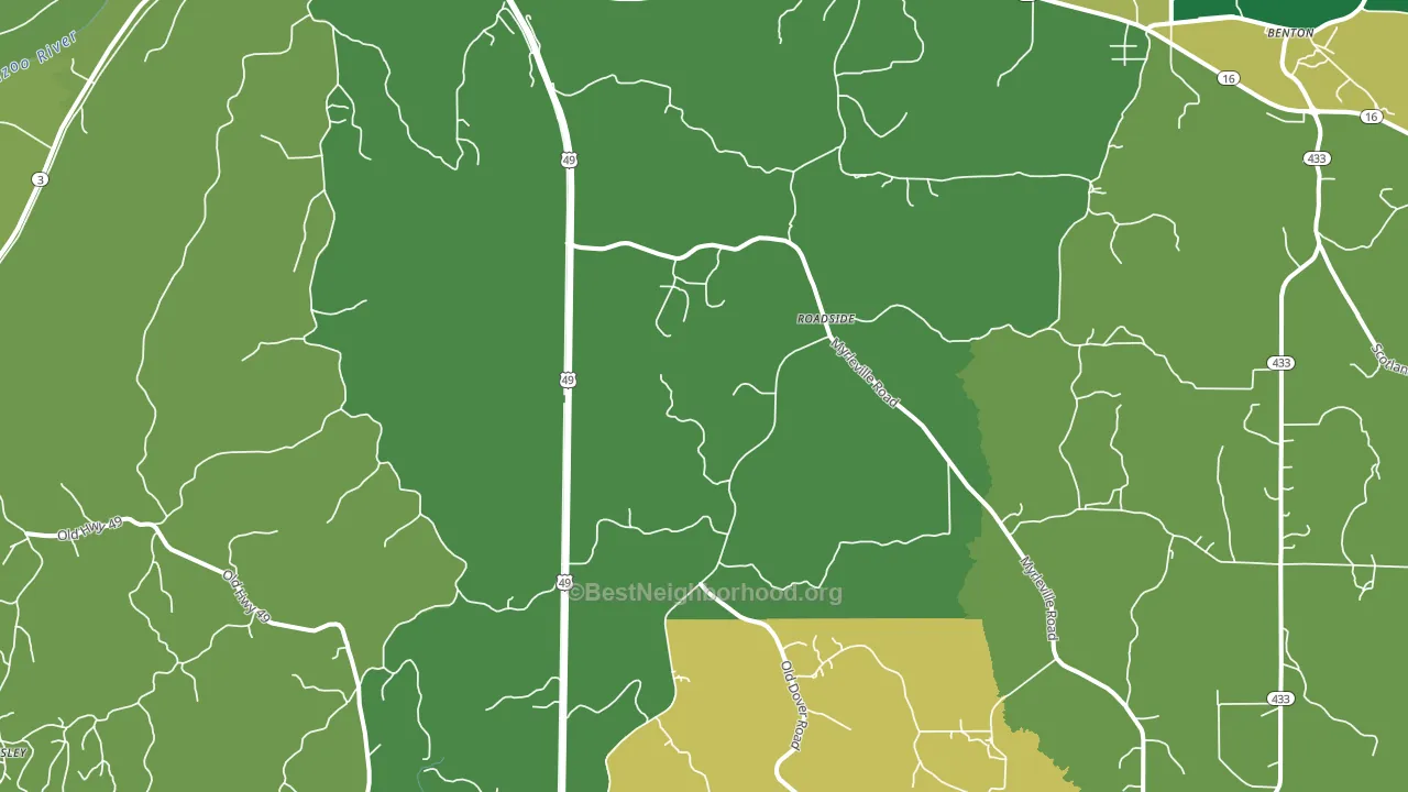 Tinsley, MS block-group voter-turnout map