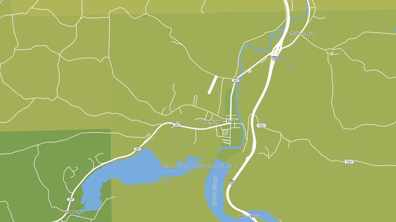 Tioga Junction, PA block-group voter-turnout map