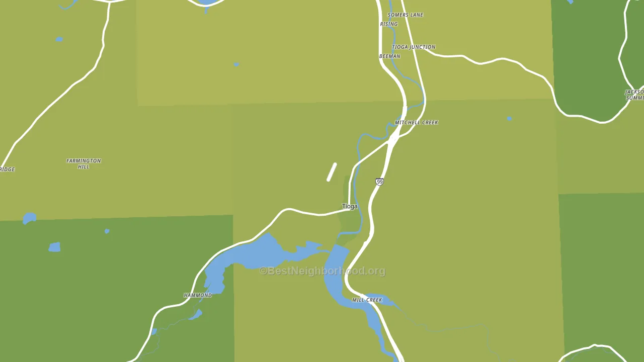 Tioga, PA block-group voter-turnout map