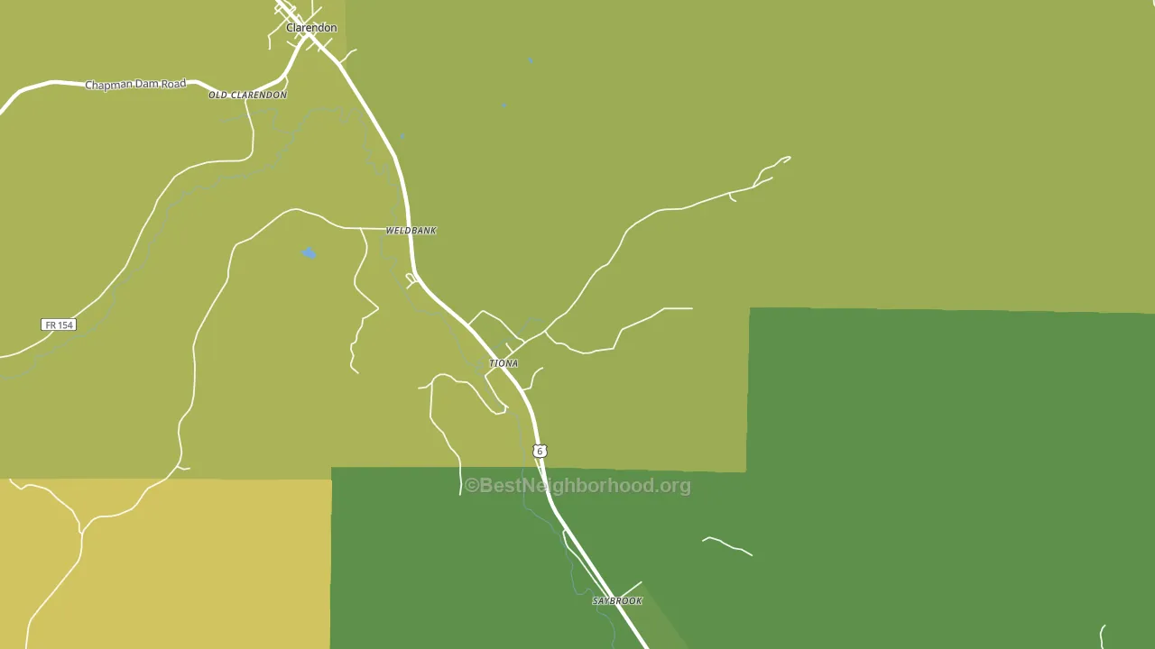 Tiona, PA block-group voter-turnout map