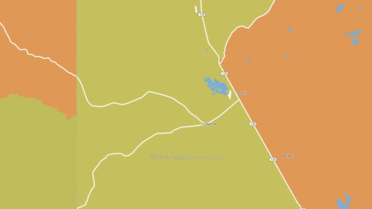 Tionesta, CA block-group voter-turnout map