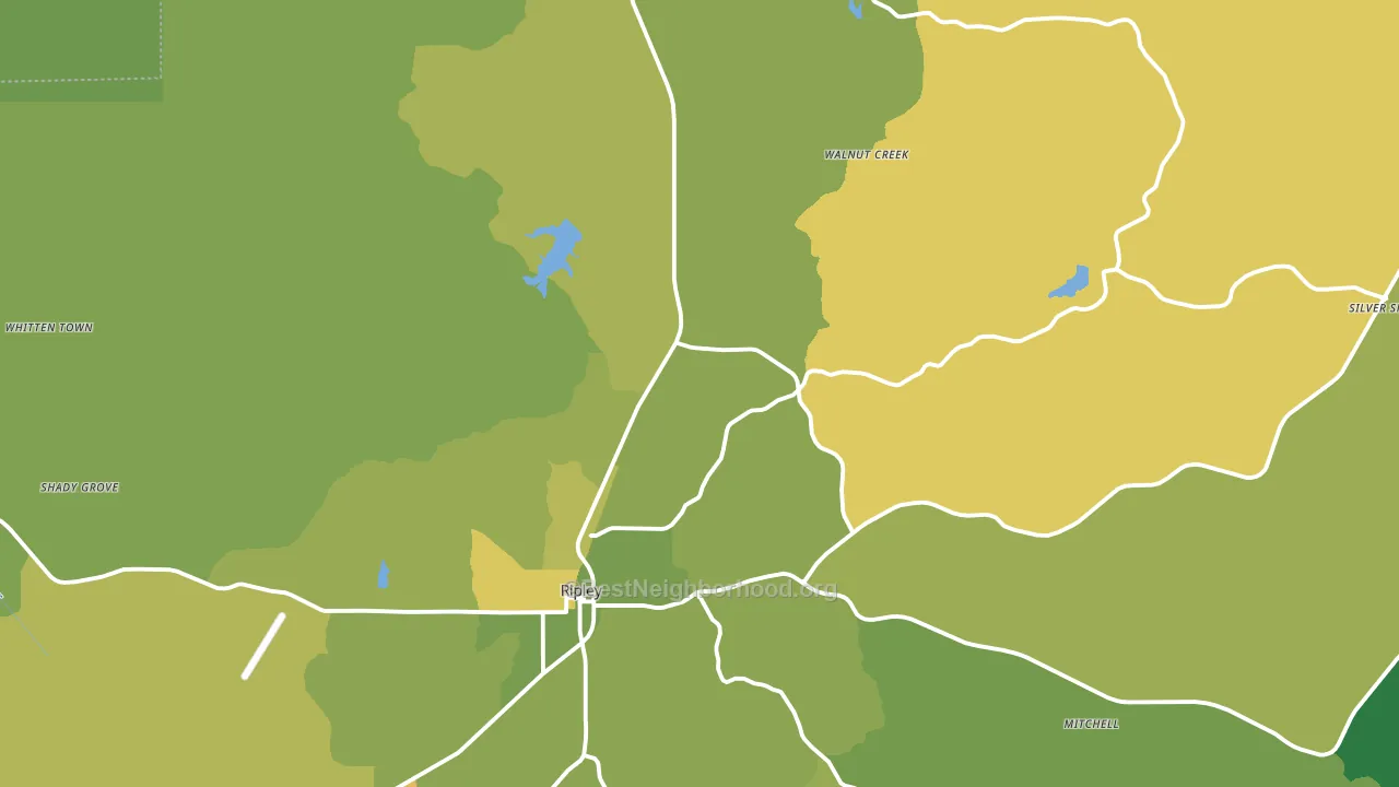Tippah County, MS block-group voter-turnout map