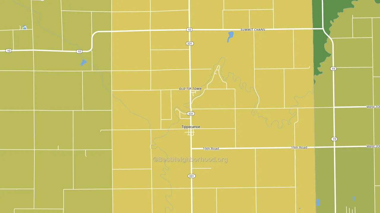 Tippecanoe, IN block-group voter-turnout map
