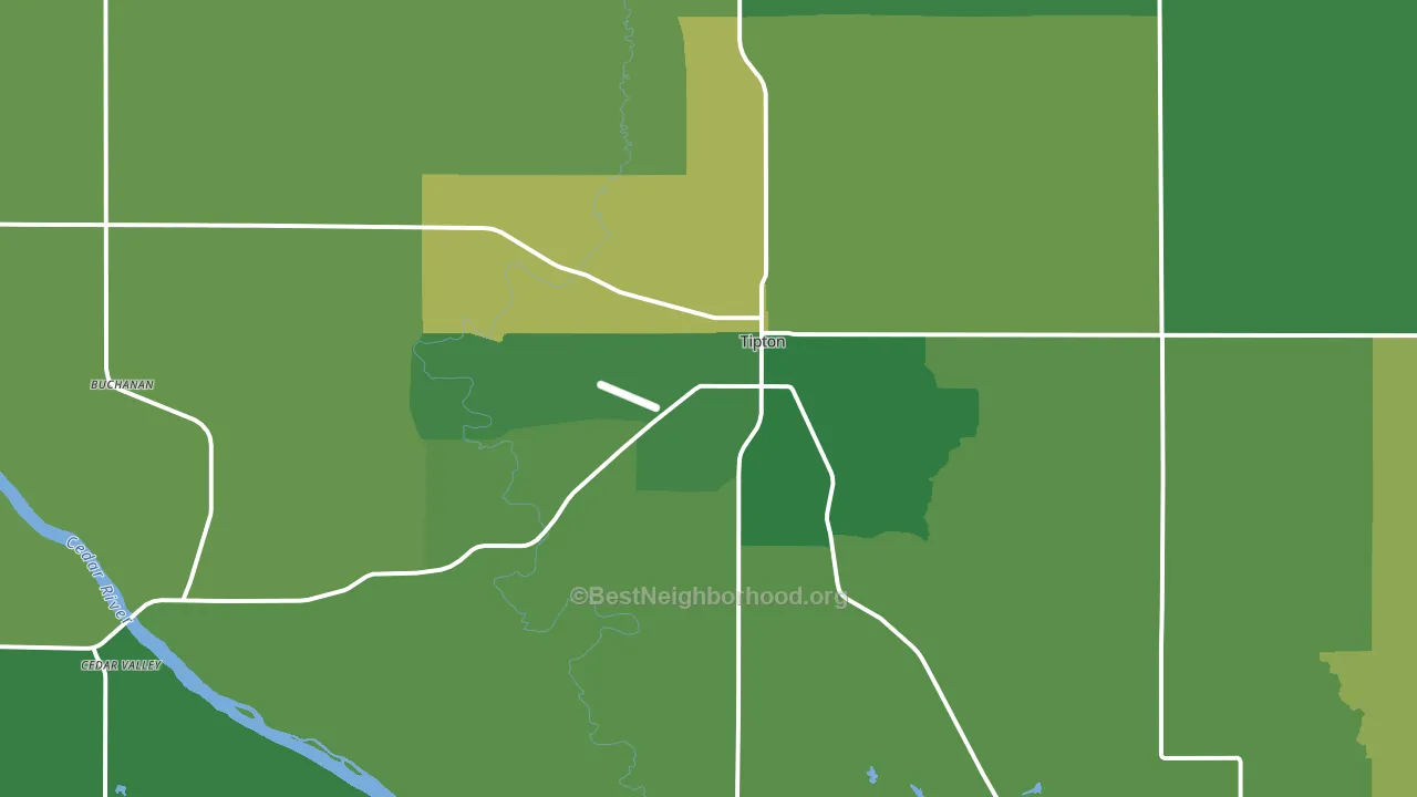 Tipton, IA block-group voter-turnout map