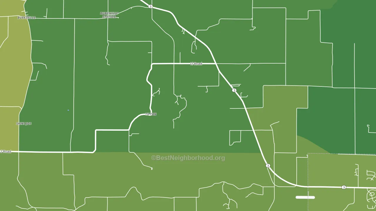 Tipton, IL block-group voter-turnout map