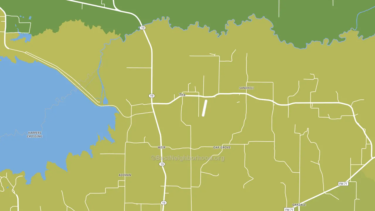 Tira, TX block-group voter-turnout map