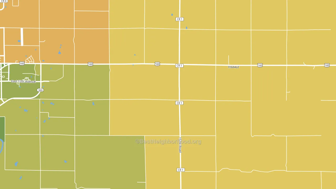 Tisdale, KS block-group voter-turnout map
