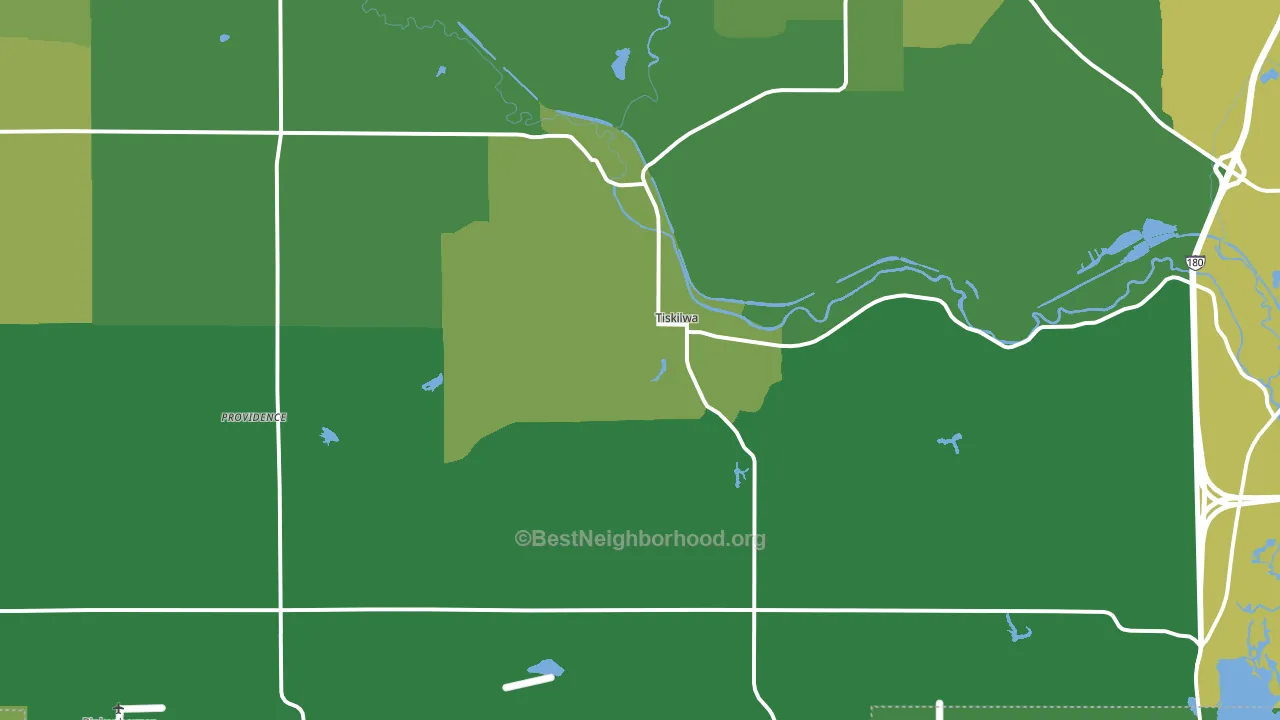 Tiskilwa, IL block-group voter-turnout map