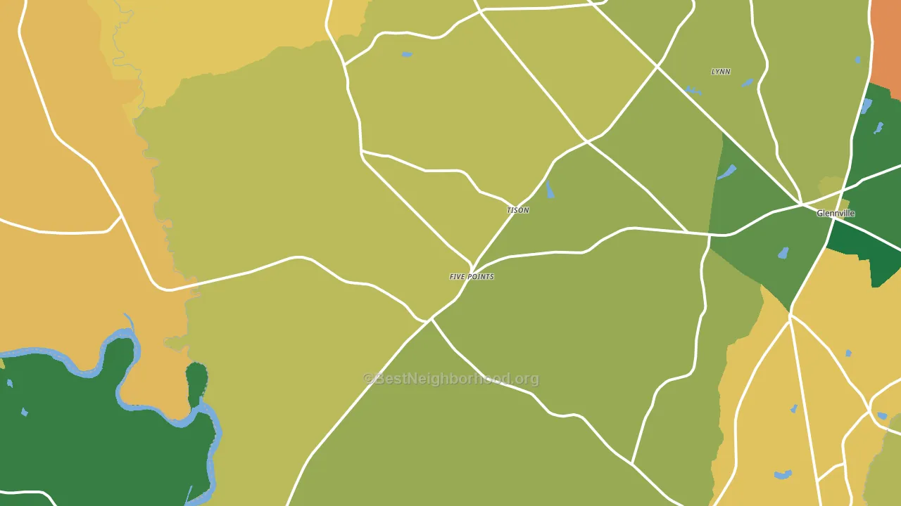 Tison, GA block-group voter-turnout map
