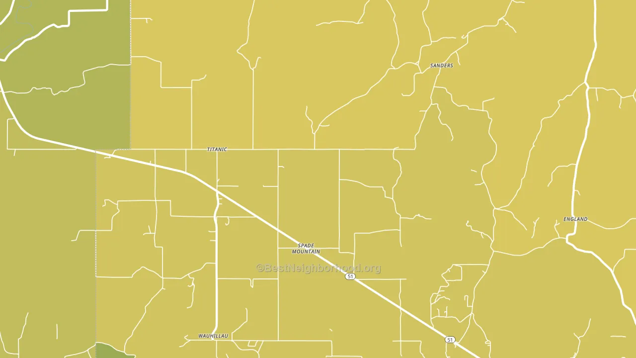 Titanic, OK block-group voter-turnout map
