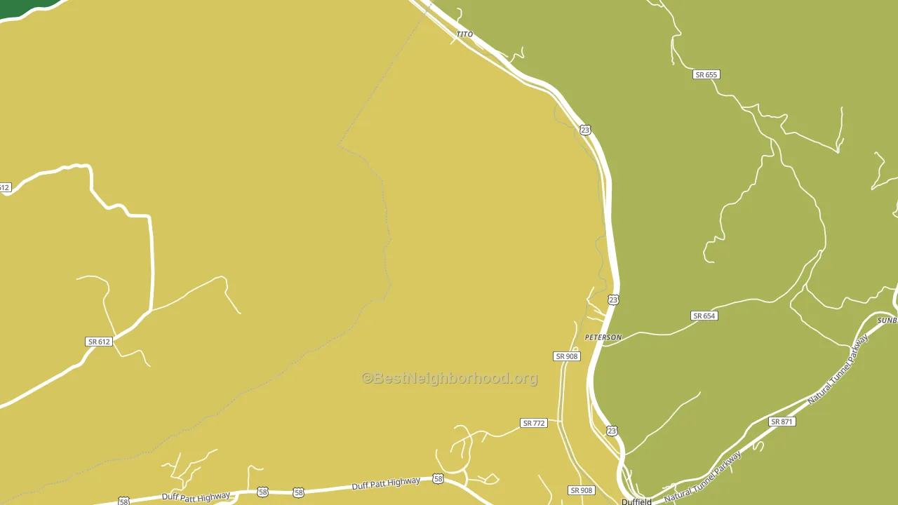 Tito, VA block-group voter-turnout map
