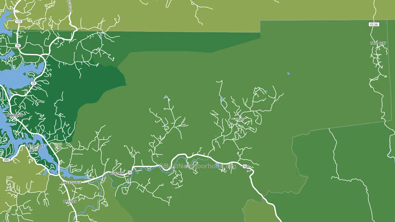 Titus, GA block-group voter-turnout map