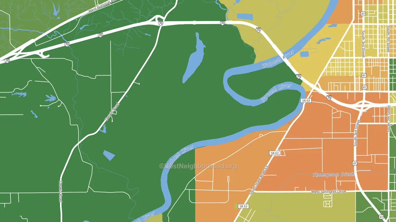 Toad Hop, IN block-group voter-turnout map