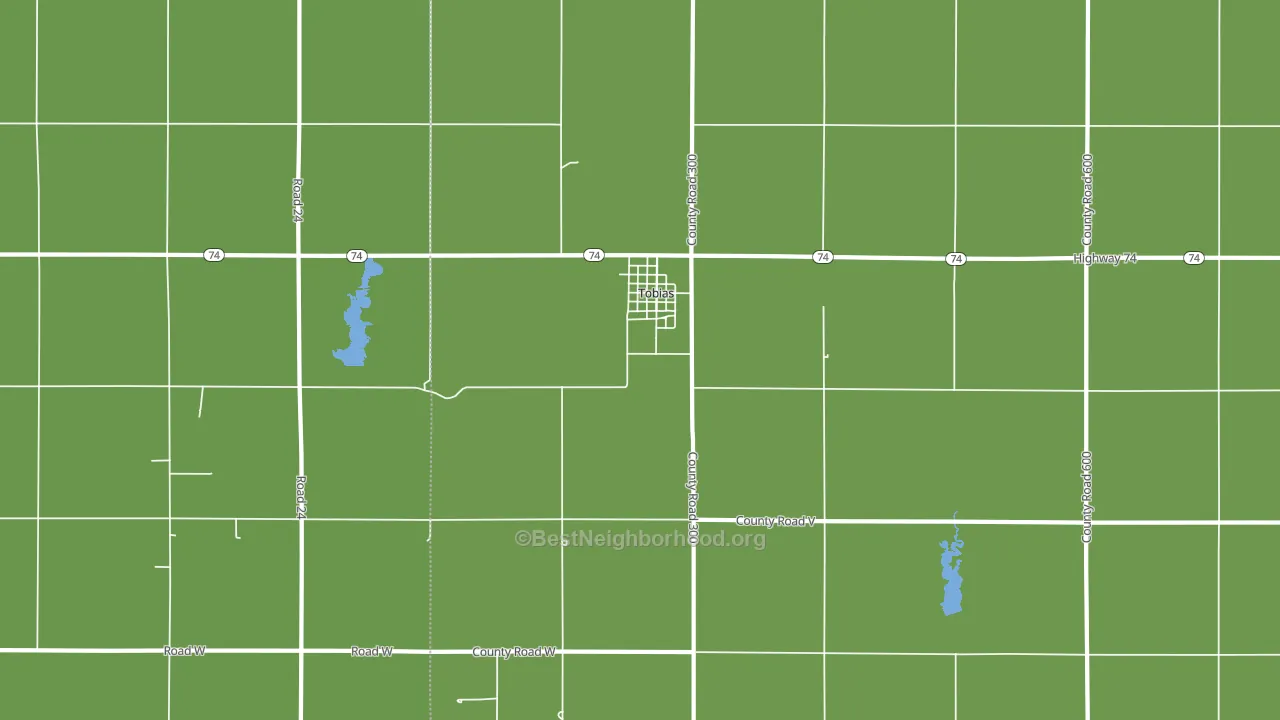 Tobias, NE block-group voter-turnout map