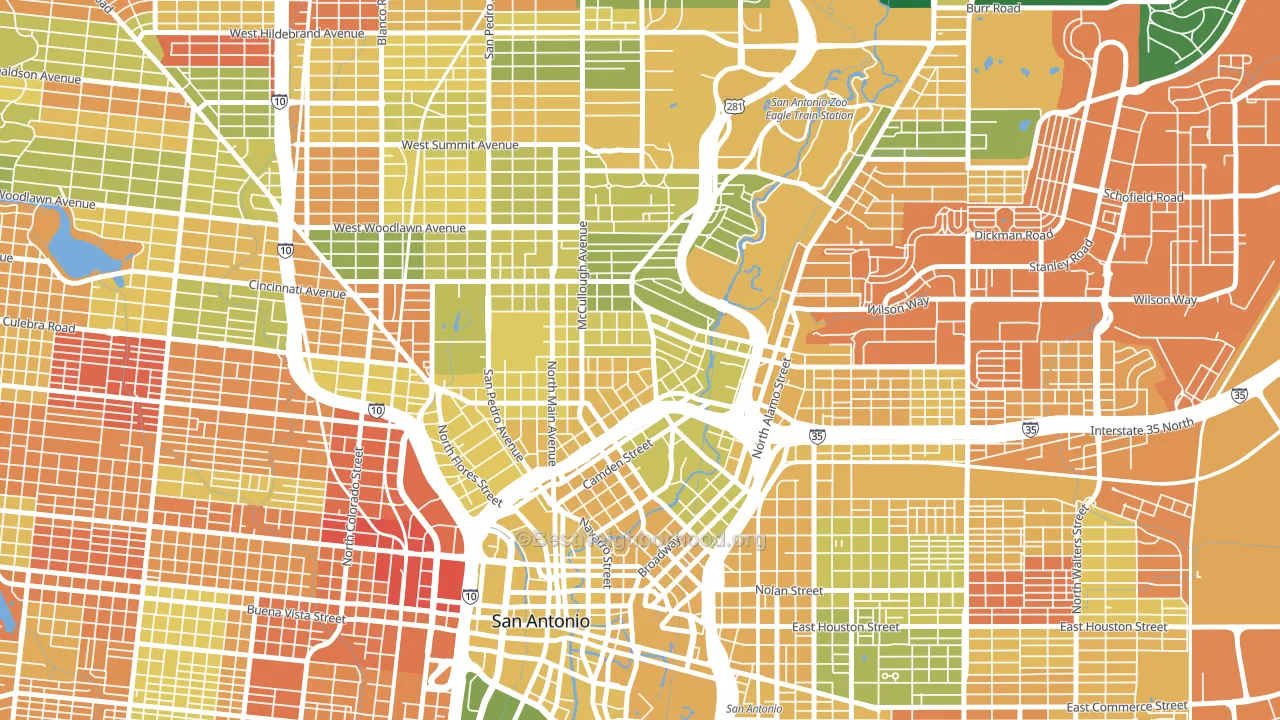 Tobin Hill, San Antonio, TX block-group voter-turnout map
