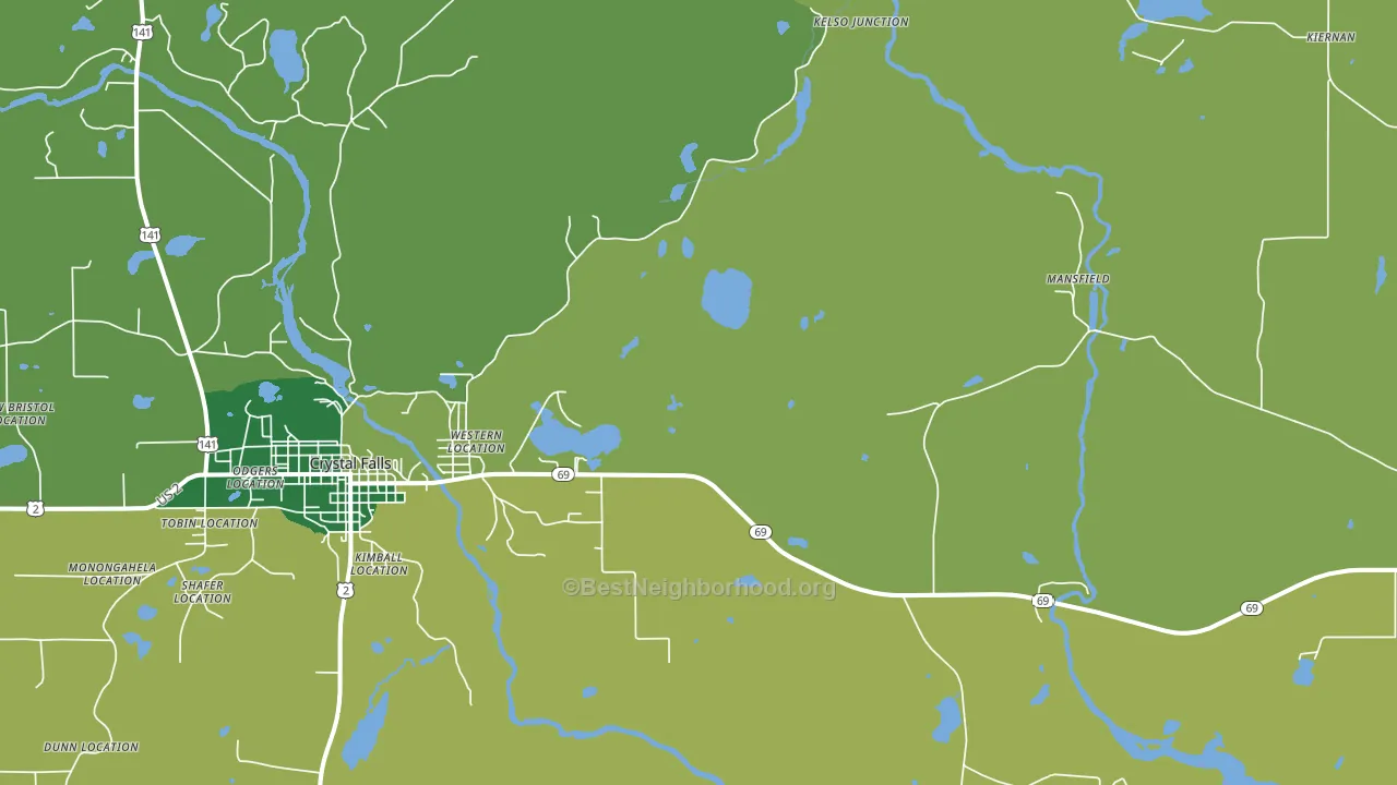 Tobin Location, MI block-group voter-turnout map